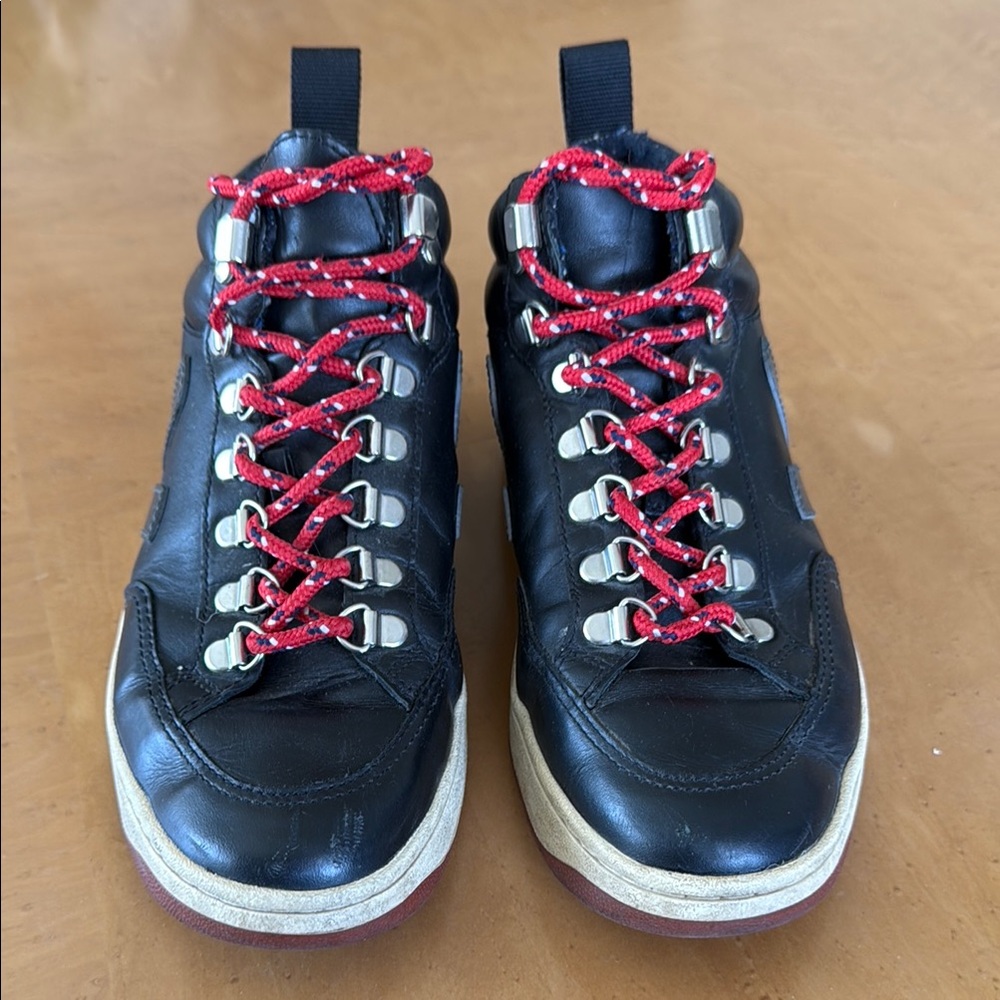 Veja Black Sneakers with Red Accents